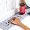 Interlocking Silicone Dish Drying Mat 4Pcs Countertop Waterproof Non-Slip Drain Tray for Kitchen