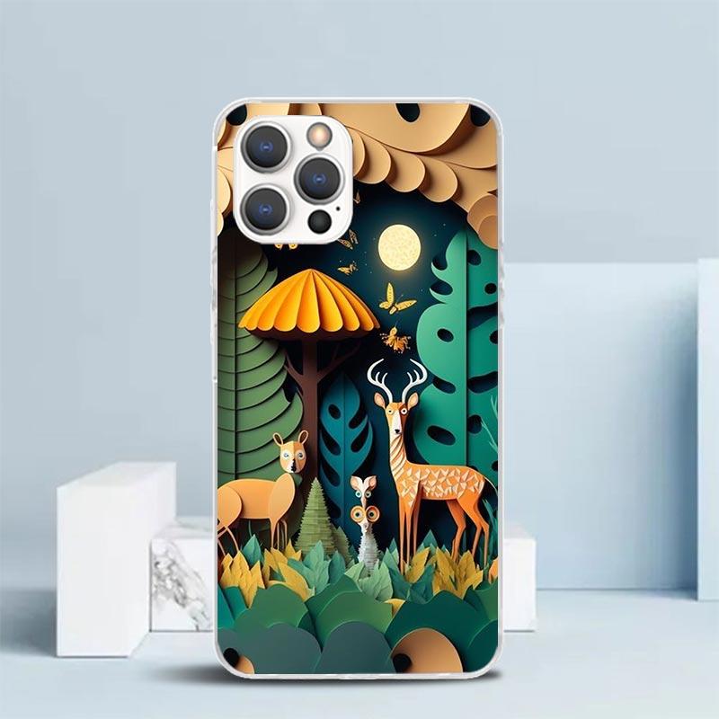 Natural Trees In Mountain Ranges Phone Case For IPhone 16 17 Air 16E 15 14 Plus 13 Mini 12 11 Pro Max 7 8 + SE 2020 Soft TPU Bac