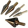 5PCS Black and Yellow Pagoda Drill Triangular Handle Straight Slot Hole Reamer Step Drill Step Drill