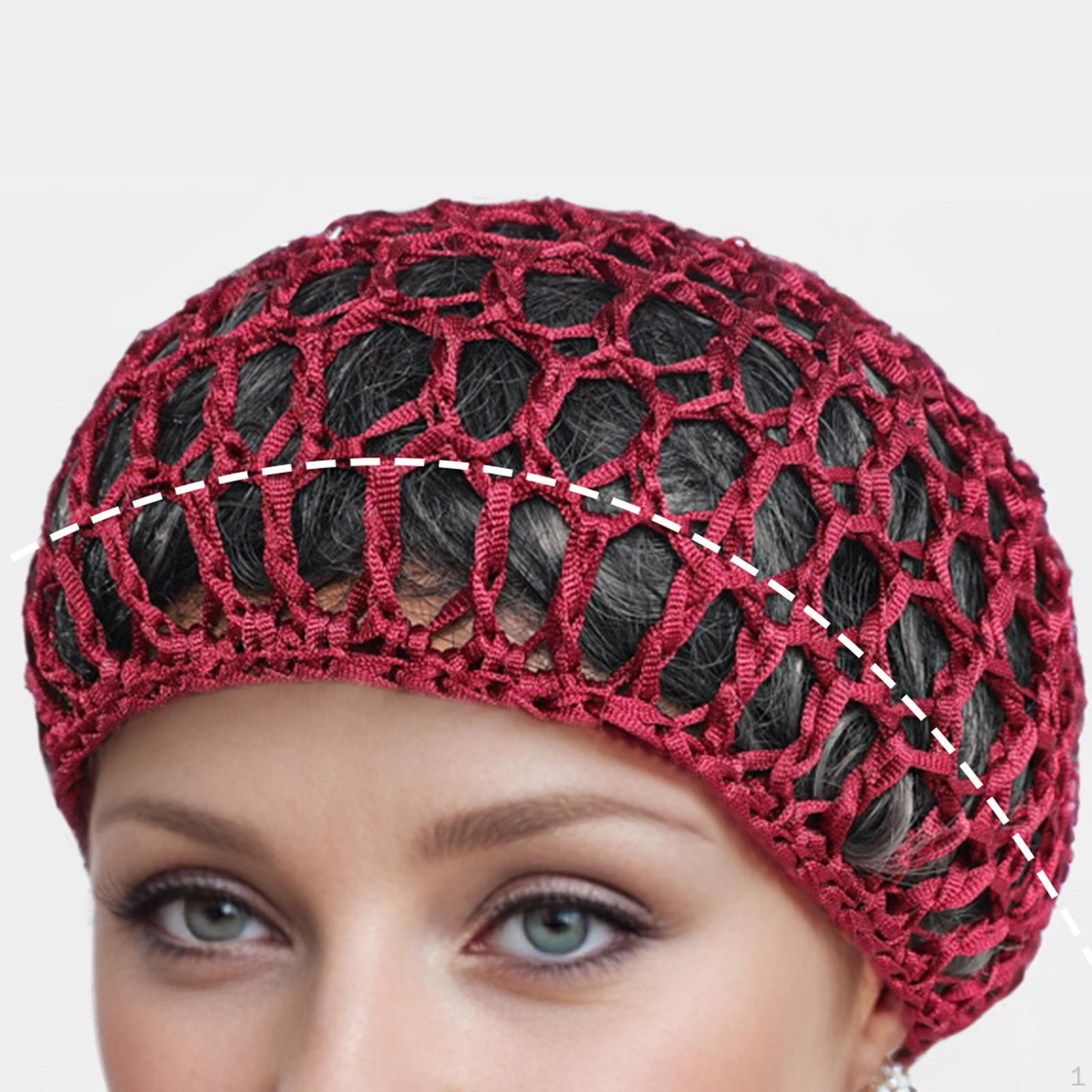 

Сетчатая вязаная шапочка-сетка для волос, декоративная, легкая, удобная, вязаная шапка, вязаная сетка для волос красный