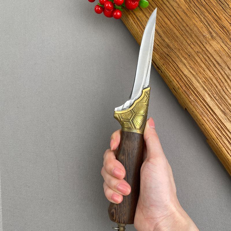 Stainless Steel Boning Knife Forged Full Tang Kitchen Chef Knives Meat Cleaver Butcher Knife Fish Knife with Wood Handle Tools