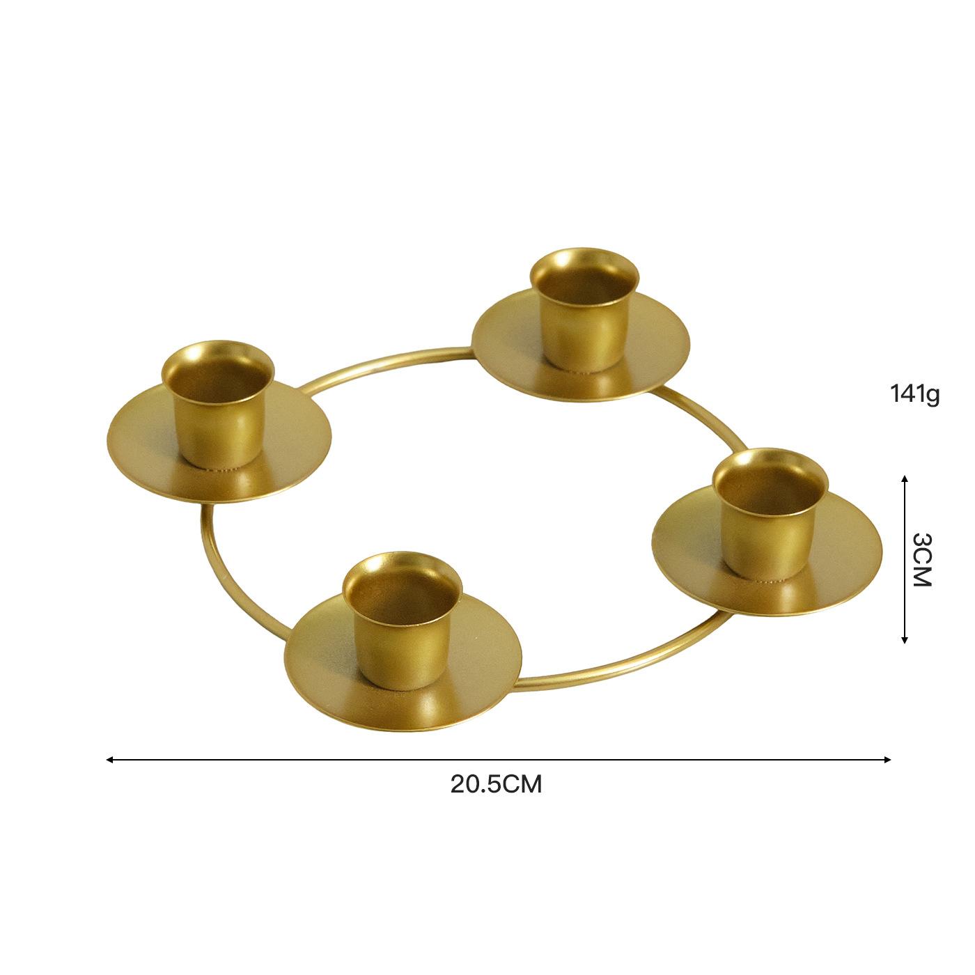 European Simple Light Luxury Wrought Iron Decoration Candlelight Dinner Household Wedding Candlestick Decoration 1pc