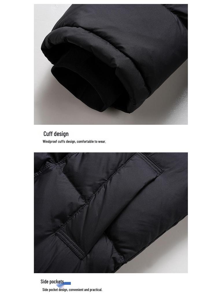 Men's 2025 Short Hooded Winter Down Puffer Jacket - Thick, Warm, High Fill Power