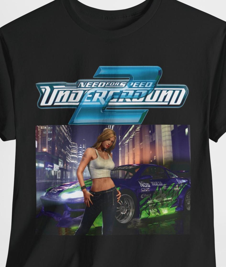 NFS U2 Need for Speed Underground 2 Футболка Ретро Уличные Гонки Игра PS2 Футболка для Фанатов S