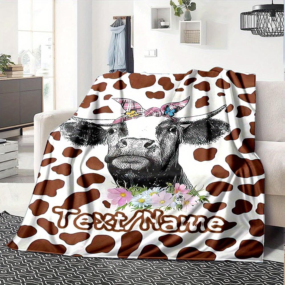 Cow Pattern Home Blankets Comfortable Soft Lightweight Allseason Multipurpose Blanket For Picnics Sofas Offices Beds Living Rooms Perfect Gift For