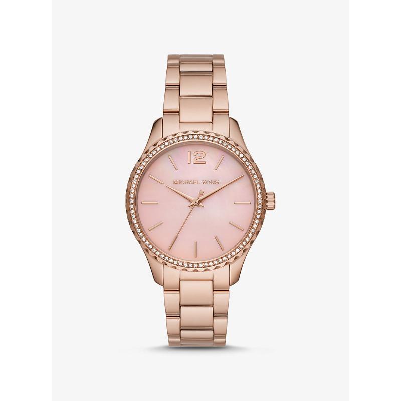 

Часы Michael Kors Layton с паве, покрытие из розового золота, MK6848 розового золота