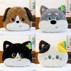 Cute Cat And Dog Plush Pillow With Feather Filling For Home Decor And Comfort