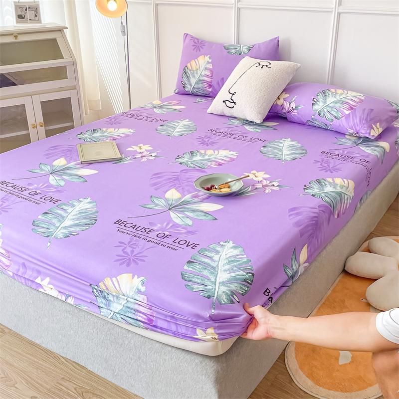 Printed Fitted Sheet Sets Lençol Single/Full/Queen/King Size Bed Sheets with Pillowcase for Home Elastic Band Mattress Cover