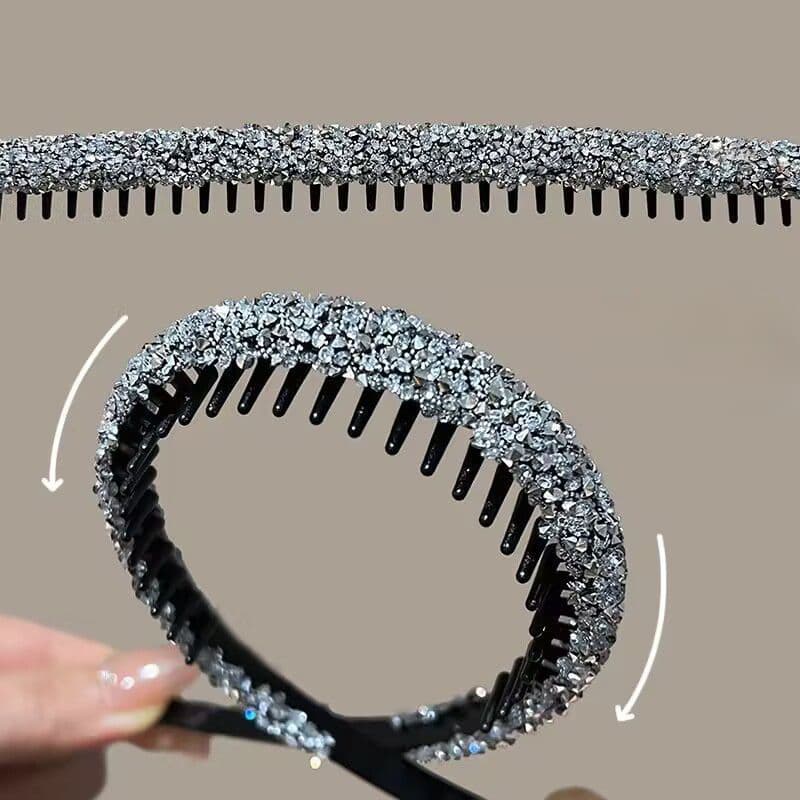 Women Hair Tie Headdress Headband Hairpin Toothed Non-Slip Face Wash Hair Band