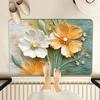 Floral Floor Mat Elegant Oil Painting Style Absorbent Anti-Slip Bathroom Foot Mat Entrance Foyer Carpet Home Decor