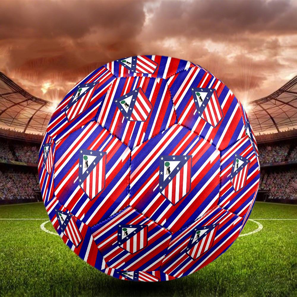 Pallone da Calcetto Indoor Club Atlético de Madrid Colorato Per Tutte le Età Cucito a Macchina PVC Pronto per la Competizione Resistente Alto Rimbalzo