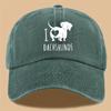 I Love Sausage Dog Print Text Pattern Baseball Cap, a Gift for Dog Lovers, Outdoor Leisure Hiking Duck Tongue Cap