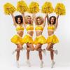 24Pcs Blue Purple Gold Cheerleading Pom Poms With Metallic Foil Plastic Baton Handle For Game Sports Squads Dancing Football