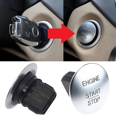 Car Keyless One-Click Start Stop Push Button Engine Ignition Switch One-Click Start Stop Button for Mercedes Benz B C E ML Class