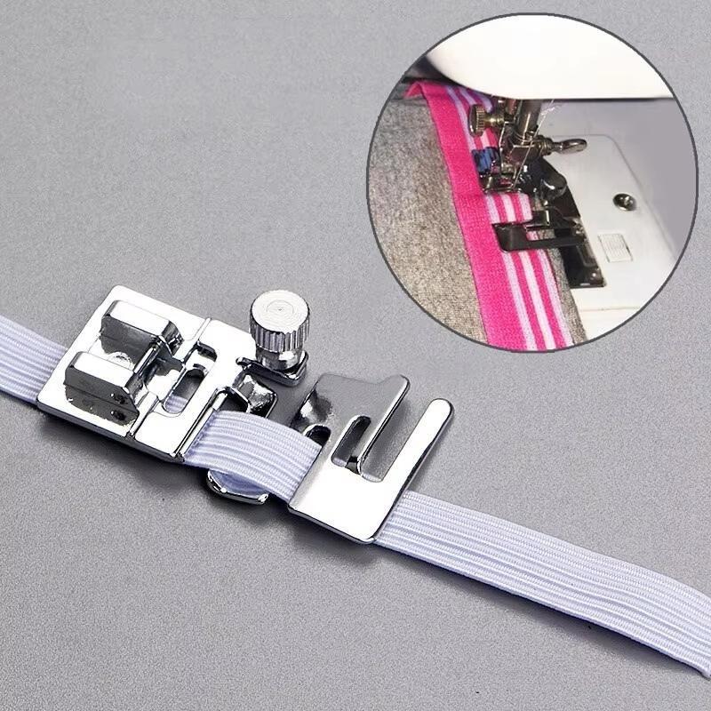Elastic Sewing Foot Elastic Snap On Cord Band Fabric Stretch Foot #9907-6 for Brother, Singer, Feiyue, Janome, Juki, etc