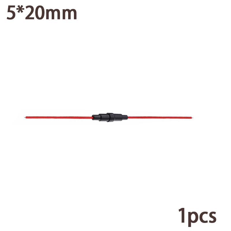 1/10Pc 20AWG Copper GlassFuse Holder ScrewType 5X20mm With 20AWG Wire Cable Fuse Casing 250V 5*20mm 6*30mm Fuses Boxes Fuse Tube