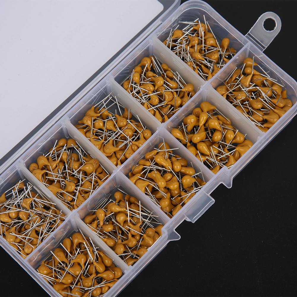 500Pcs Ceramic Capacitor Kit Multilayer Assortment 0.1uF10uF Supplies Electronic Components
