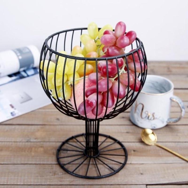 Wine Glass Shape Multi-Functional Storage Vegetable Fruit Basket Dessert Fruit Basket