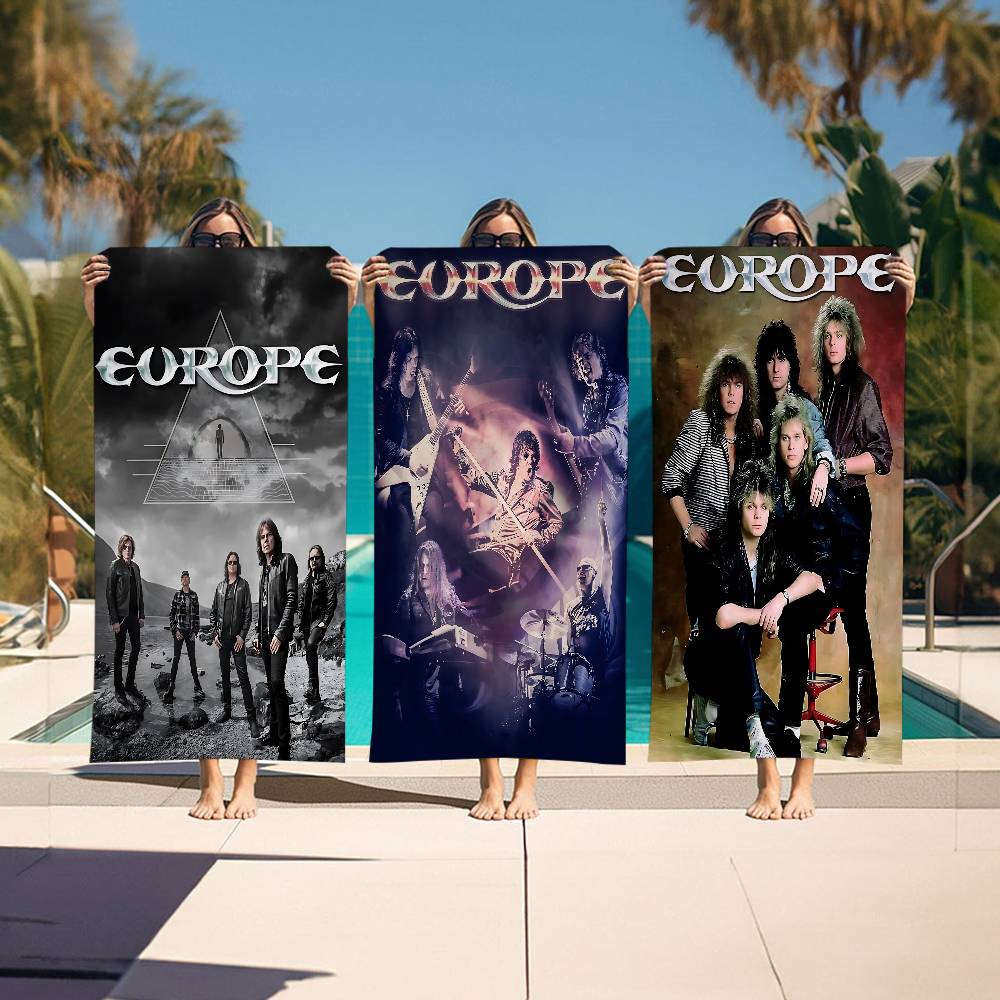Charismatic Rock Band E-Europe Bath Towel Microfiber Soft Water Absorbing Breathable For Girl Kids Decorative Beach Towel
