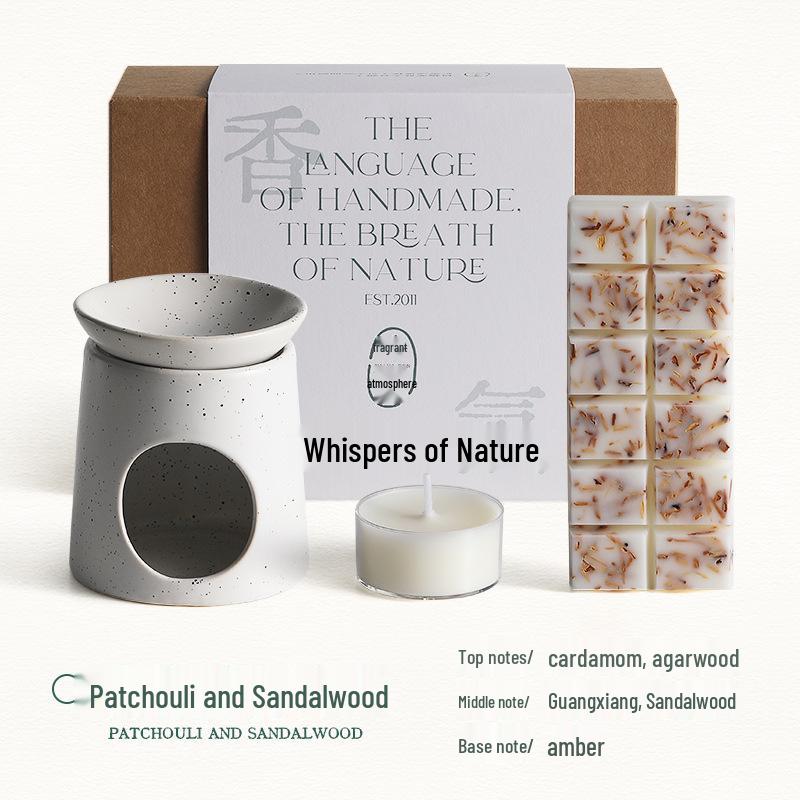 Ceramic Incense Burner & Scented Candles for Bathroom, Salon, or Valentine's Day Gift