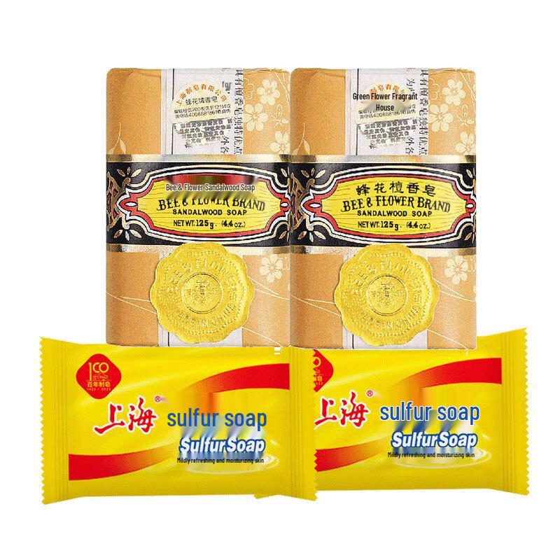 Bee Flower Sandalwood & Sulfur Soap Combo Pack