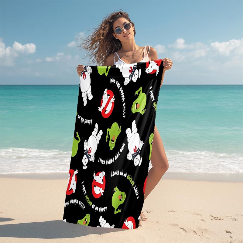 1Pc Ghostbusters Marshmallow Men Beach Towel Microfiber Beach Towel Thin Absorbent For Beach Swimming Yoga Bath Sports 0917147