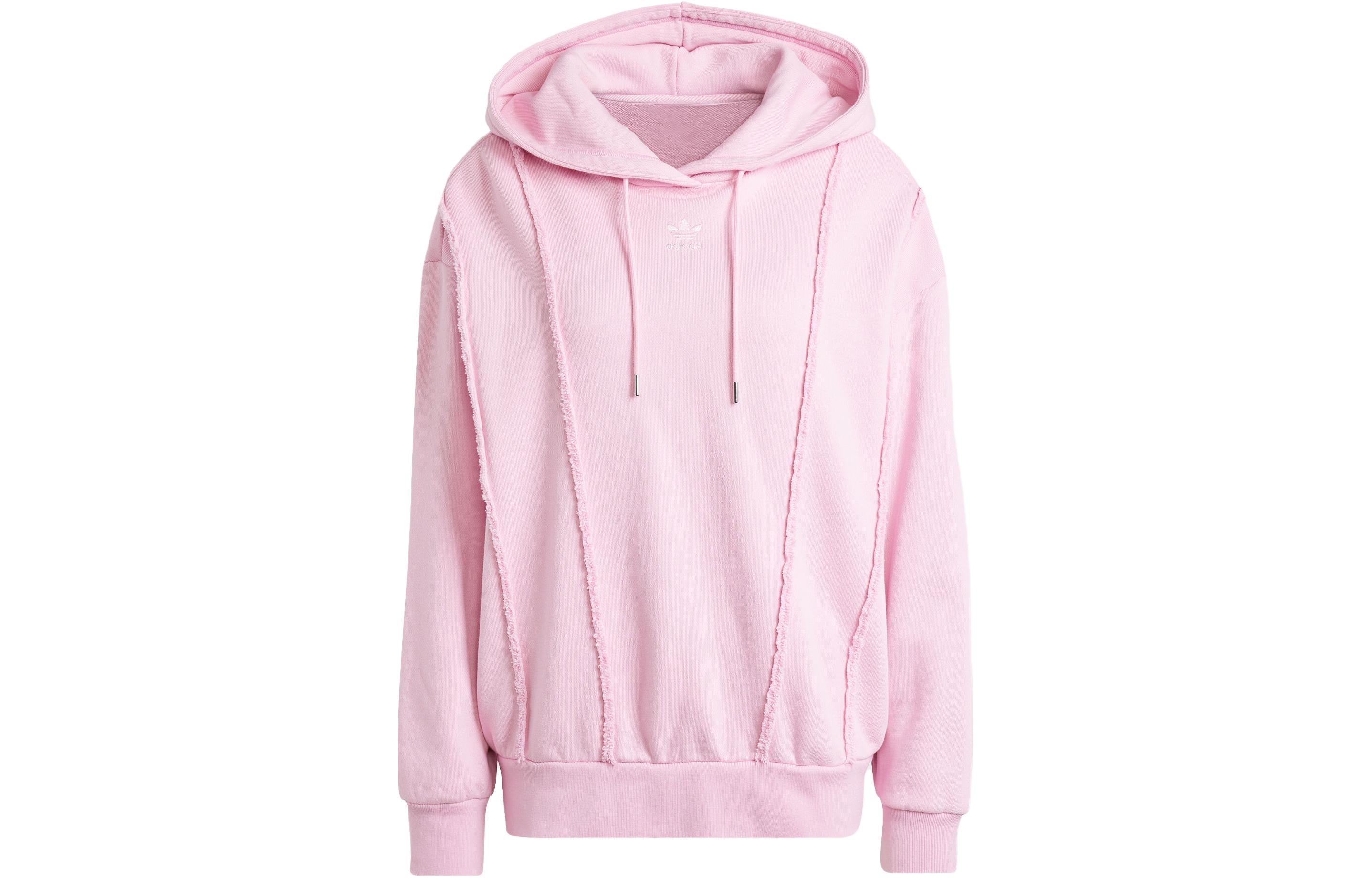 Adidas Originals DISTRESSED HOODIE Sweatshirt Women s Pink IY9026 M