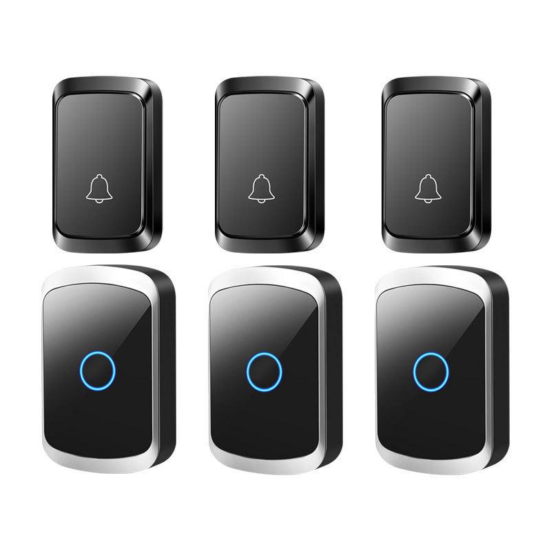Wireless Plug-Free Doorbell, Ultra Long Range, Smart Remote Control, Battery Powered for Home and Elderly Use