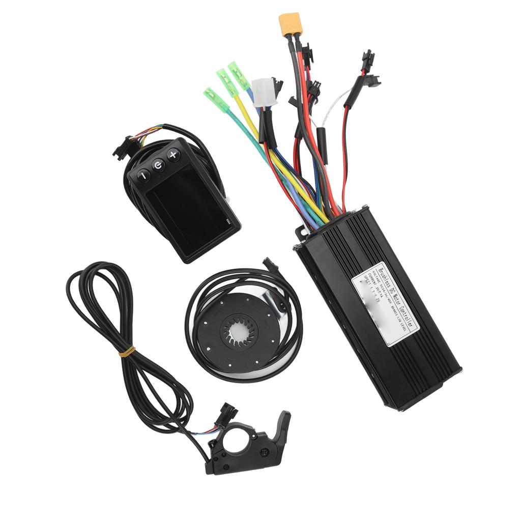 Electric Bike Conversion Kit LCD S866 Color Panel 30A Controller Speed Assist Sensor Throttle for Electric Scooter DIY