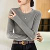 Women's German Velvet Double-Sided Red Half-High Collar Long-Sleeve Top - New for Autumn/Winter 2024
