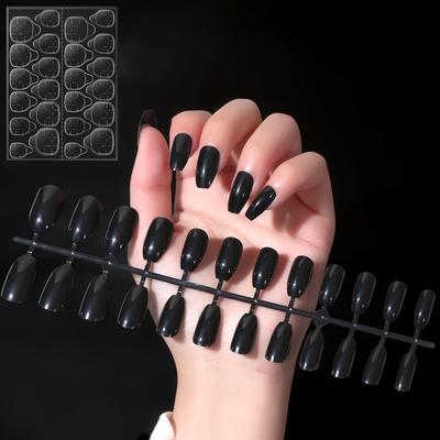 YIKOOLIN Variety Fluorescent Nail Art Tips Glow-In-Dark Luminous Fake Nails Ballet Press On Nails Set Detachable  Fingersnails