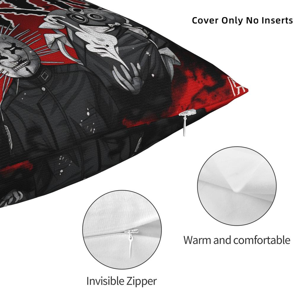 Slipknots Band Pillowcases Novelty Pillow Case For Sofa Couch Bed Living Room Comfy Pillow Cover