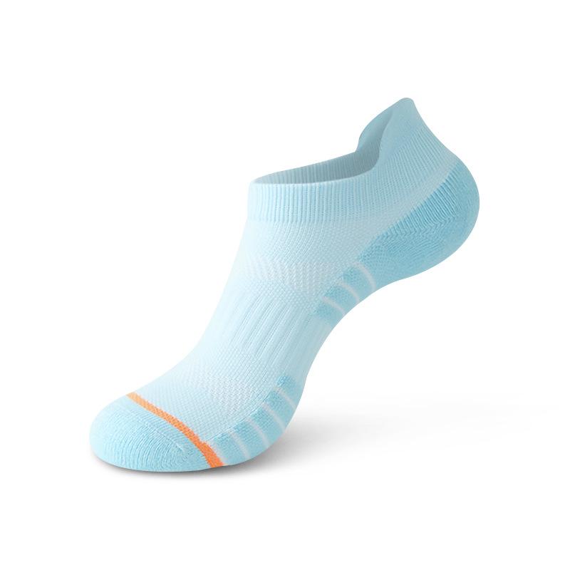 Women's Summer Mesh Breathable Sports Socks - Running, Marathon, Badminton, Boat Socks, Terry Loop Bottom, Short Style