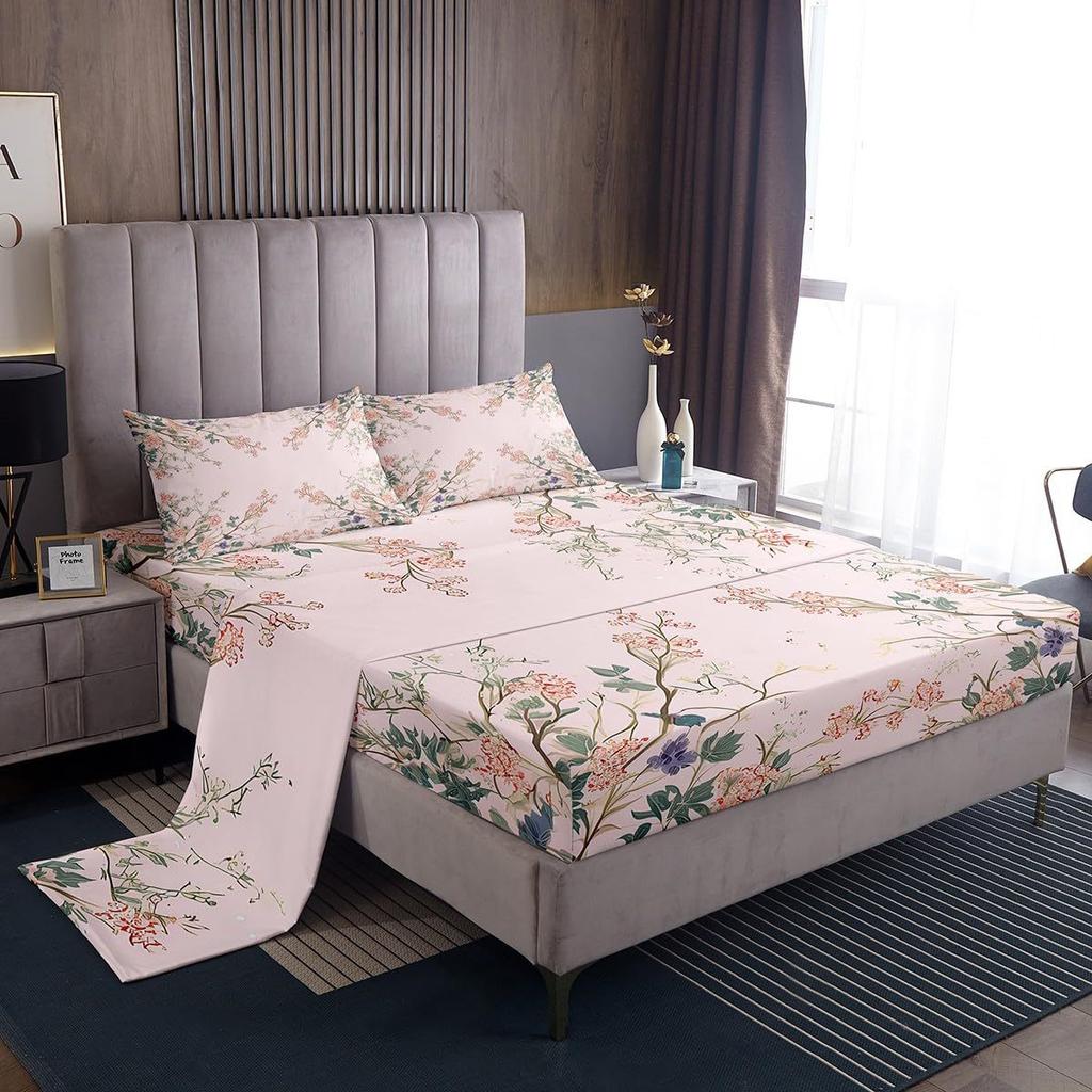 Ocean Animal Shark Pattern Bed Hat Four-Piece Bedding Set Bedroom Dormitory Bedding Decoration