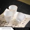White Porcelain Tea Tasting Cup Set - Simple Kung Fu Style for Household and Guest Reception