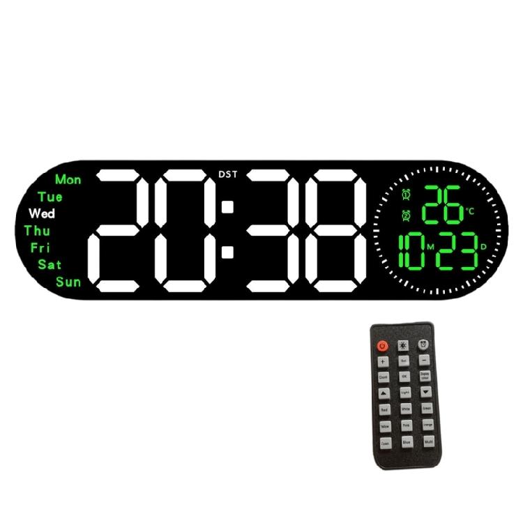 Large LED Wall Clock with Remote Control and Count Down Function 2 Alarms Temperature for Students and Professional
