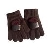 Children's Winter Plush Five-Finger Gloves - Warm, Trendy Gloves for Boys & Girls, Perfect for Outdoor Cold Protection & Writing.