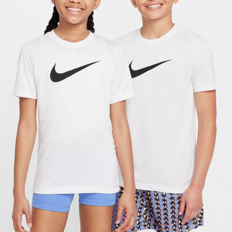 Nike Legend Dri-FIT Comfortable Soft Breathable Short Sleeve T-Shirt Kids Tops White FZ5199-100