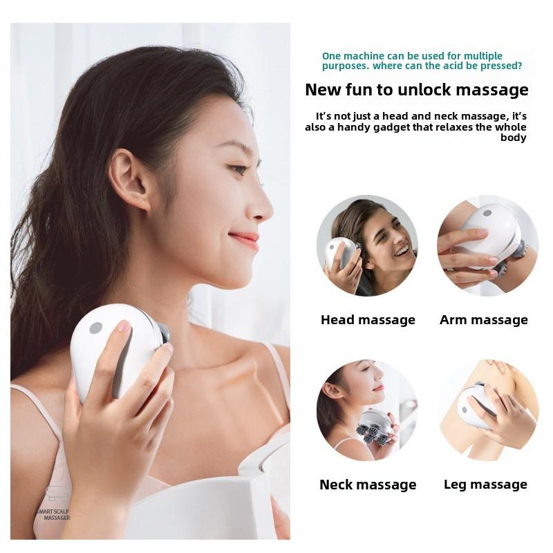 Electric Scalp Head Massager Red Light Therapy Antistress Relax Body Massage Remove Muscle Tension Tiredness Massageador Tool
