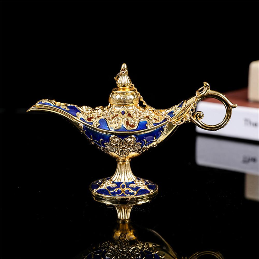 Wunschlampe Ornament Langlebiger Aladdins Lampe Heimdeko Handwerk Heimlampendekoration Verblasst nicht Heimgeschenk Klein