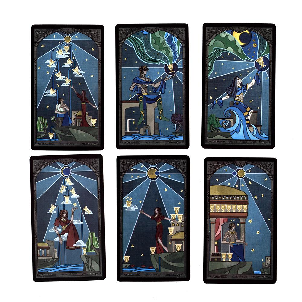 12*7cm Broken Mirror Tarot Deck, 78 Tarot Cards with Guidebook for Beginners - Standard Size