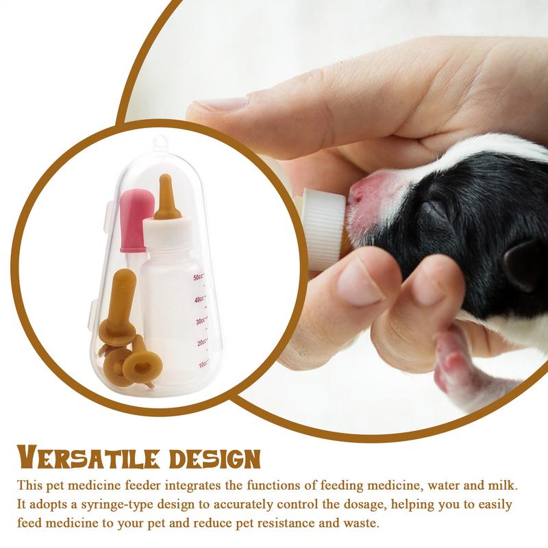 Pet Feeding Bottle Kit With Storage Case Kitten Nursing Bottles Puppy Milk Feeder For Small Animals Newborns Dog And Cat