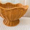 Elegante Cesto Frutta e Verdura Effetto Rattan Materiali PP Organizzatore Multiuso per Cucina con Design Floreale