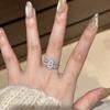 2026 Sparkling Diamond Zircon Lace Star Ring Women's Heavy Industry Brushed Craft Advanced Sense Ring