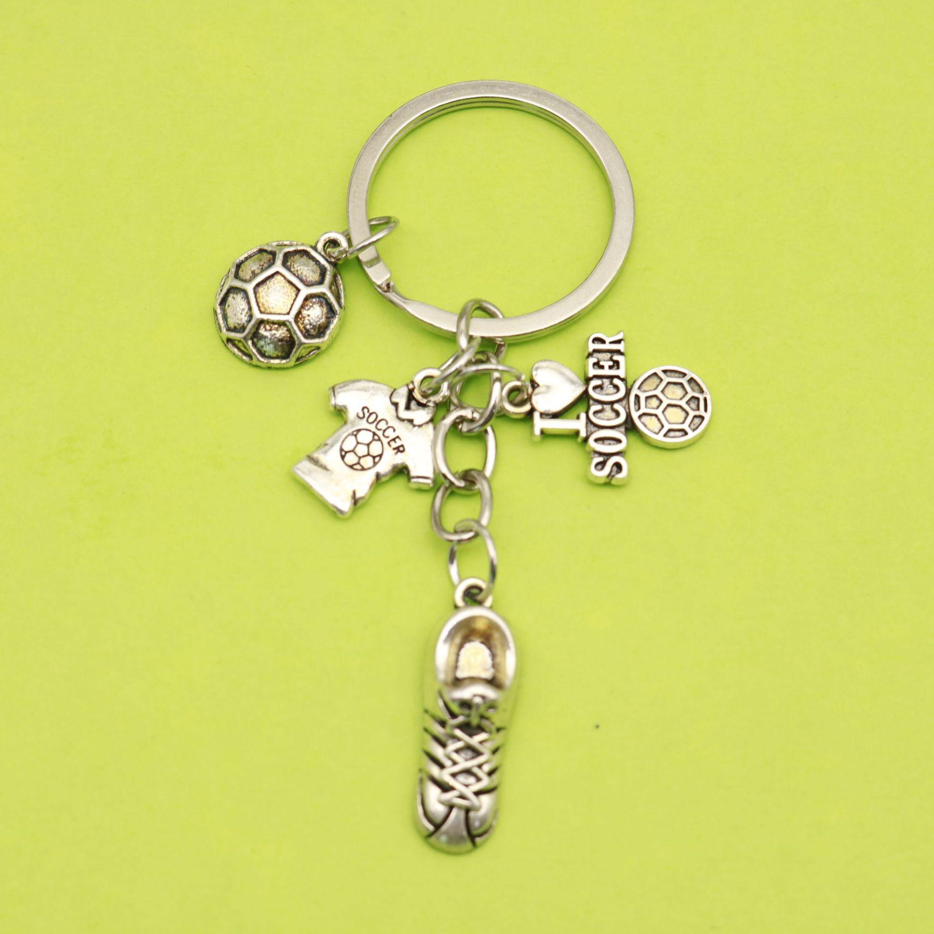 Personalized Creative Alloy Sports Ball Keychain - Football Pendant Keyring