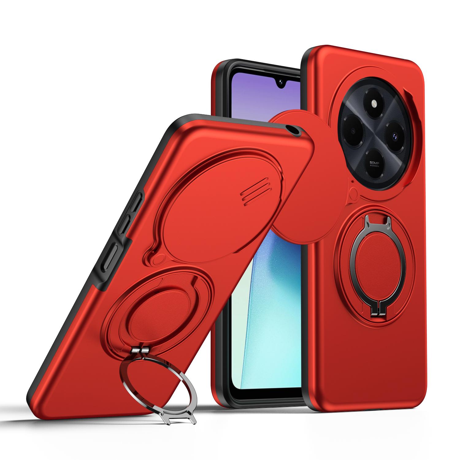

Для Redmi Note 14 Pro + Бронированные противоударные чехлы для телефонов Для Redmi Note 14 Pro 4G 5G 14C С магнитным кольцом-держателем Подставка Чехол Redmi 14C красный