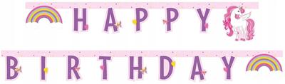 Happy Birthday Unicorn Garland Banner