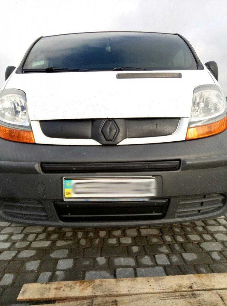 Зимняя верхняя накладка на решетку 2001-2007, Глянцевая для Renault Trafic