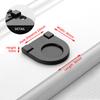 KAK Zinc Alloy Cabinet Knobs and Handles Tatami Hidden Door Handles Kitchen Handles Black Drawer Knobs Furniture Handle Hardware