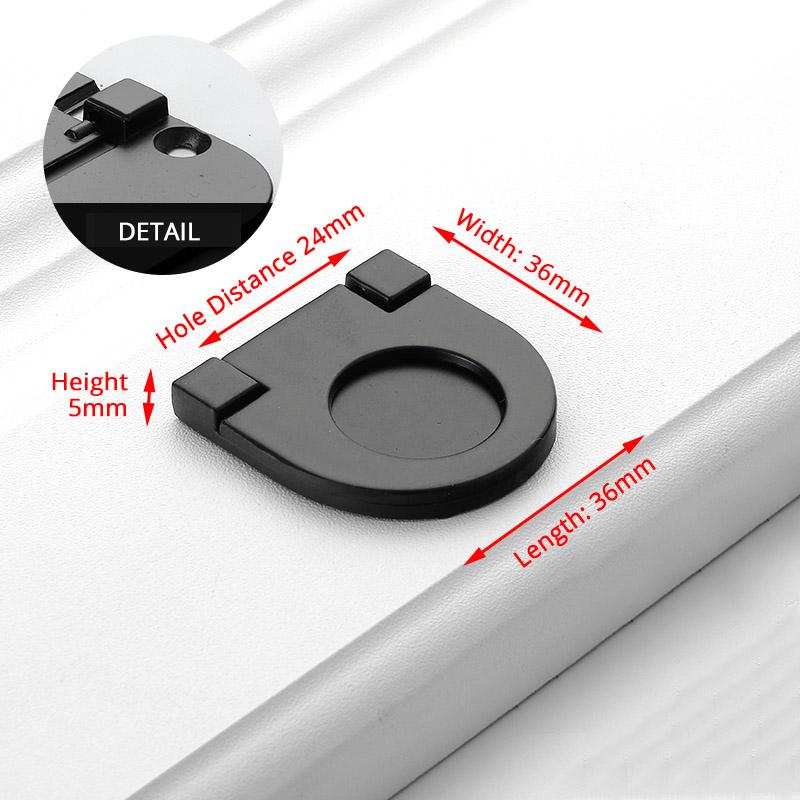 

KAK Zinc Alloy Cabinet Knobs and Handles Tatami Hidden Door Handles Kitchen Handles Black Drawer Knobs Furniture Handle Hardware